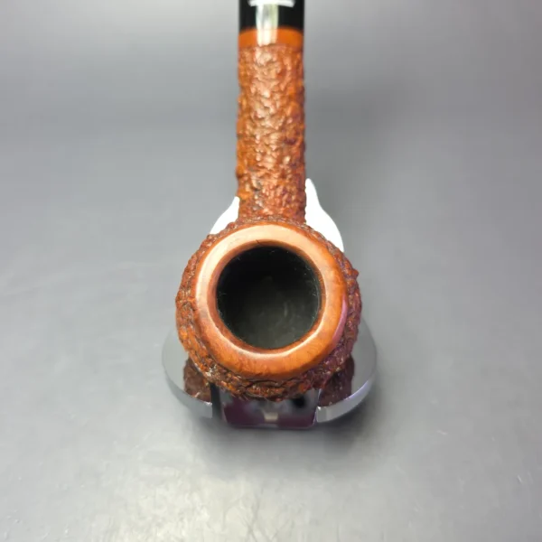 Don Carlos Two Note Partially Rusticated Squat Tomato Estate Briar Pipe, Italian Estates - Image 5