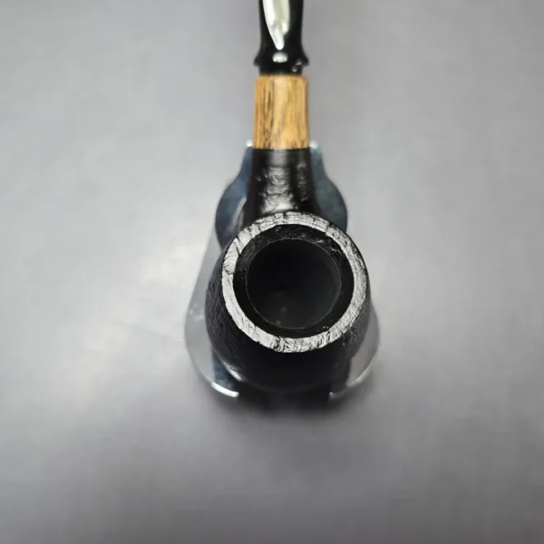 MBSD Briars by Piero Vitale Black Sandblasted Brandy w/ Olivewood Briar Pipe, New - Image 8