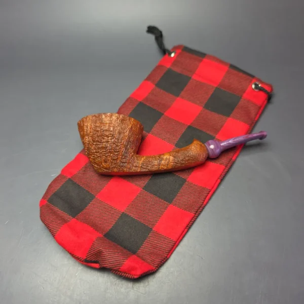 Nate Rose Sandblasted Long Shank Dublin Handmade Briar Pipe, New - Image 13