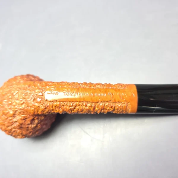 Don Carlos Two Note Partially Rusticated Squat Tomato Estate Briar Pipe, Italian Estates - Image 7