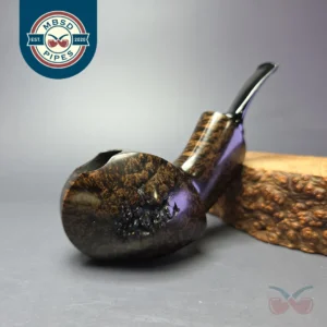 J Mouton Smooth Contrast Fugu Sitter Handmade Briar Pipe, New