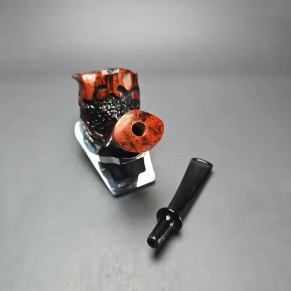 Nording Moss Partially Rusticated Freehand Estate Briar Pipe, Unsmoked - Image 11