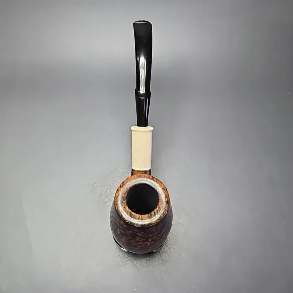 Sean Reum Magnum Eggshell Sandblasted Egg w/ Ivorite Estate Briar Pipe, American Estates - Image 9