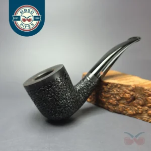 Moretti Partially Rusticated Bent Billiard Estate Briar Pipe, Italian Estates