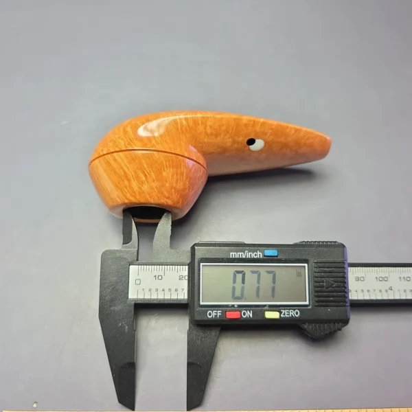 J Mouton Smooth All Briar Eskimo w/ Fossilized Walrus Handmade Briar Pipe, New - Image 12