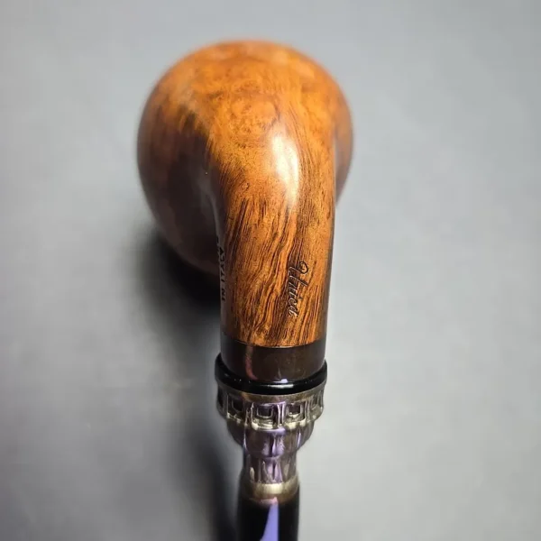 Mastro de Paja Unica Smooth Apple w/ Silver Estate Briar Pipe, Italian Estates, 9mm - Image 12