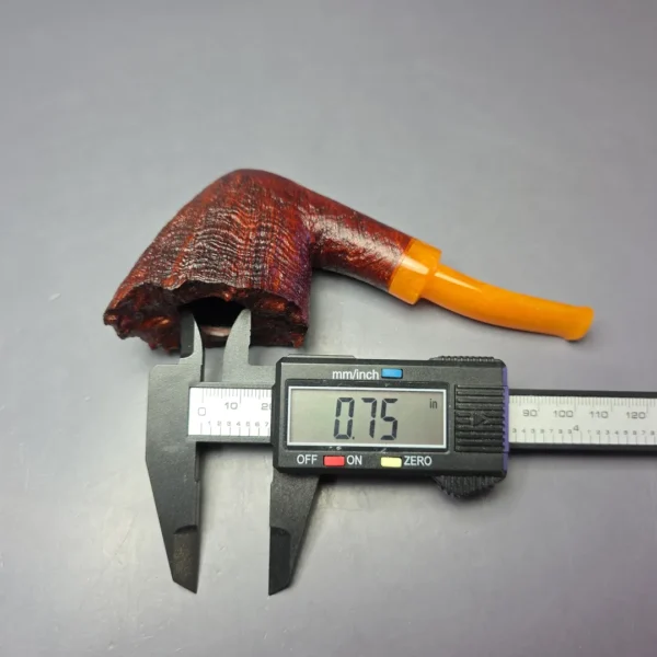 Nate Rose Sandblasted Dublin w/ Italian Lucite Handmade Briar Pipe, New - Image 12