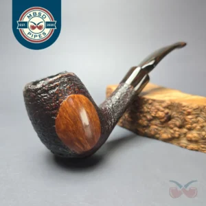 Don Warren Partially Sandblasted Bent Estate Briar Pipe, American Estates