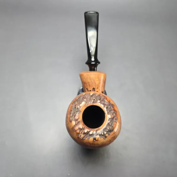 Nording Spruce Cone Partially Rusticated Freehand Estate Briar Pipe, Unsmoked - Image 6