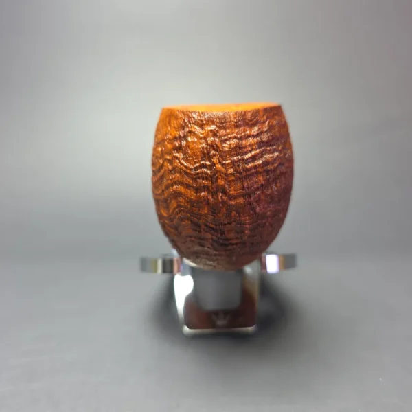 Nate Rose Partially Sandblasted "Espresso" w/ Italian Lucite Briar Pipe, New - Image 3