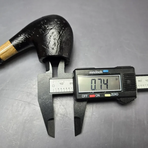 MBSD Briars by Piero Vitale Black Sandblasted Brandy w/ Olivewood Briar Pipe, New - Image 12