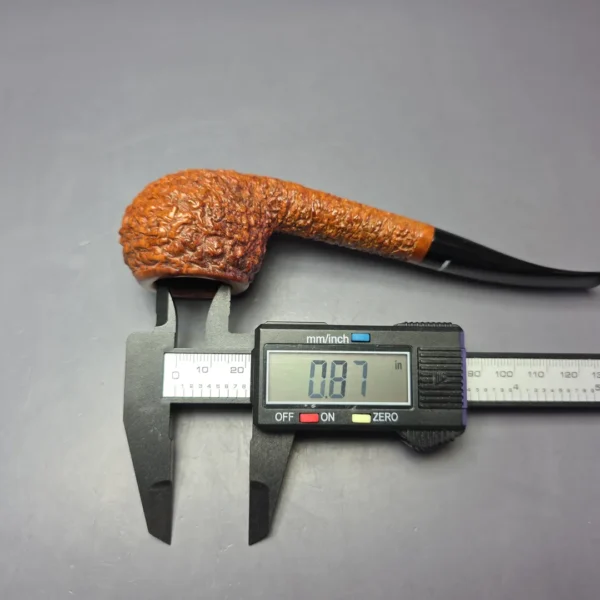 Don Carlos Two Note Partially Rusticated Squat Tomato Estate Briar Pipe, Italian Estates - Image 10