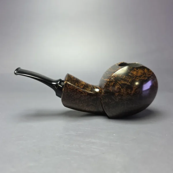 J Mouton Smooth Contrast Fugu Sitter Handmade Briar Pipe, New - Image 4