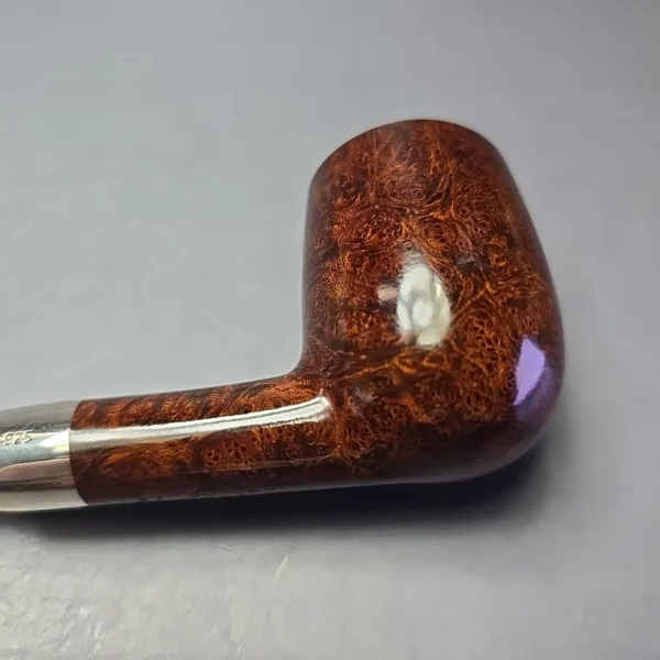 MBSD Briars Timeless Traditions 1 Smooth Billiard w/ Silver Handmade Briar Pipe, New - Image 10