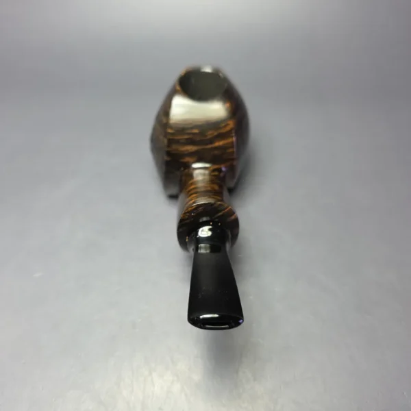 J Mouton Smooth Contrast Fugu Sitter Handmade Briar Pipe, New - Image 5