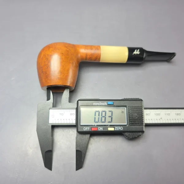 Gigi Design Smooth Lovat w/ Horn Estate Briar Pipe, Unsmoked, 9mm - Image 10