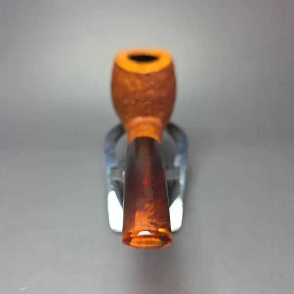 Nate Rose Partially Sandblasted "Espresso" w/ Italian Lucite Briar Pipe, New - Image 5