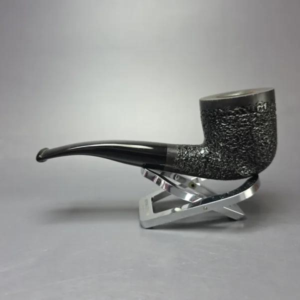 Moretti Partially Rusticated Bent Billiard Estate Briar Pipe, Italian Estates - Image 4