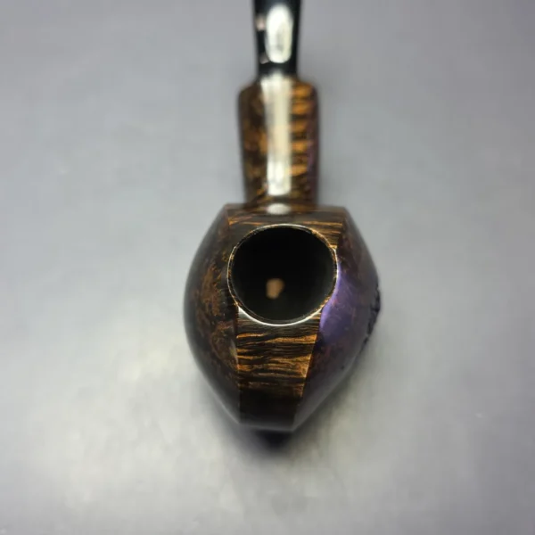 J Mouton Smooth Contrast Fugu Sitter Handmade Briar Pipe, New - Image 6