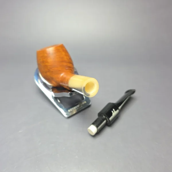 Gigi Design Smooth Lovat w/ Horn Estate Briar Pipe, Unsmoked, 9mm - Image 11