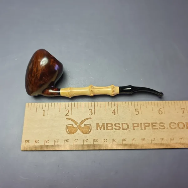 MBSD Briars Modern Masters 1 Smooth Peewit w/ Bamboo Briar Pipe, New - Image 10