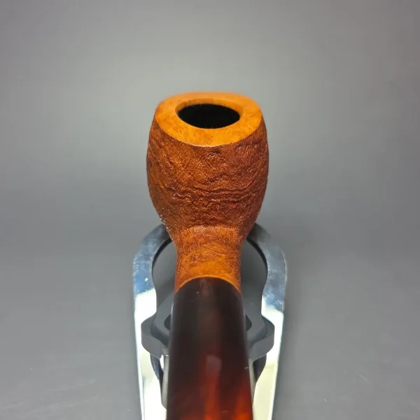 Nate Rose Partially Sandblasted "Espresso" w/ Italian Lucite Briar Pipe, New - Image 6