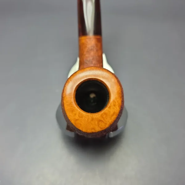 Nate Rose Partially Sandblasted "Espresso" w/ Italian Lucite Briar Pipe, New - Image 7