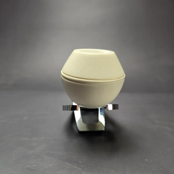 MBSD Meerschaum Deluxe Translucent Rhodesian Block Meerschaum Pipe, Briar-Mortise, 9mm - Image 3