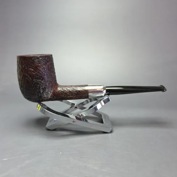 MBSD Briars Timeless Traditions 1 Sandblasted Billiard w/ Silver Handmade Briar Pipe, New - Image 3