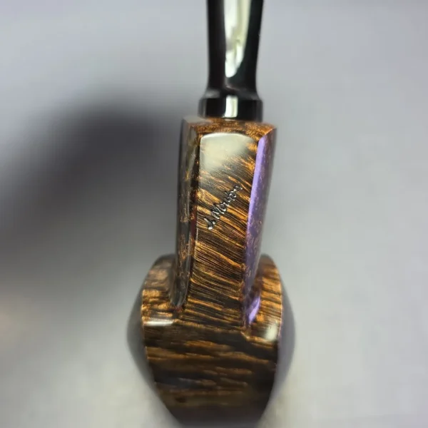 J Mouton Smooth Contrast Fugu Sitter Handmade Briar Pipe, New - Image 8