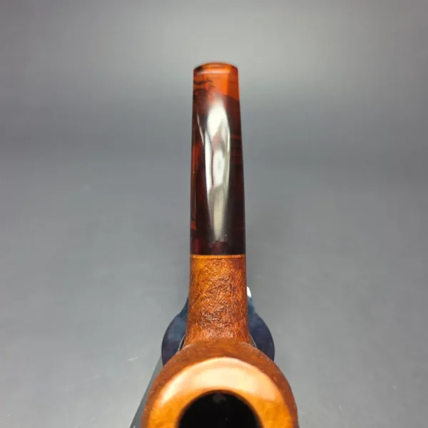 Nate Rose Partially Sandblasted "Espresso" w/ Italian Lucite Briar Pipe, New - Image 8