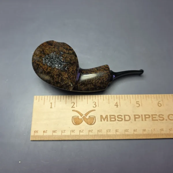 J Mouton Smooth Contrast Fugu Sitter Handmade Briar Pipe, New - Image 9
