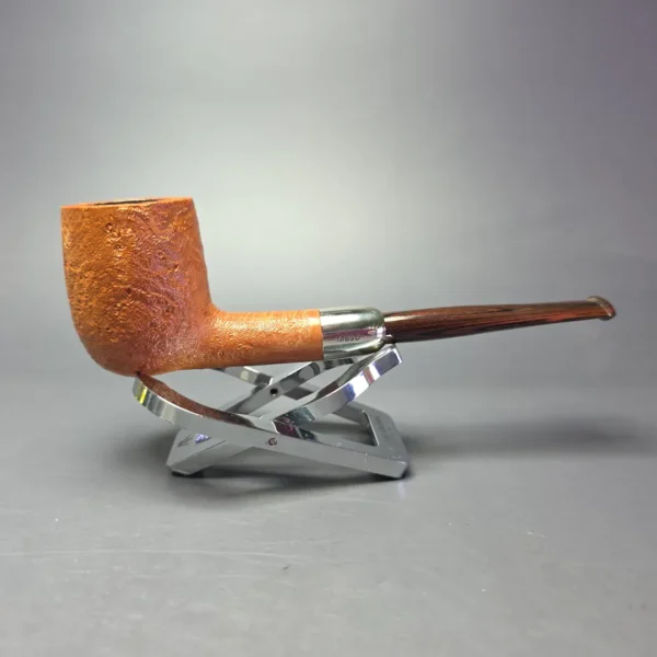 MBSD Briars Timeless Traditions 1 Sandblasted Billiard w/ Silver & Extra Stem Handmade Briar Pipe, New - Image 3