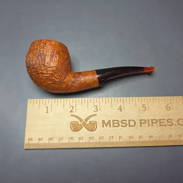 Nate Rose Partially Sandblasted "Espresso" w/ Italian Lucite Briar Pipe, New - Image 11