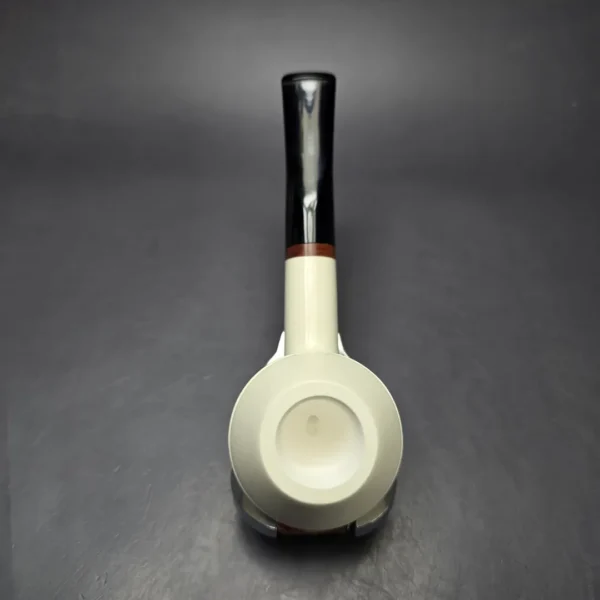 MBSD Meerschaum Deluxe Translucent Rhodesian Block Meerschaum Pipe, Briar-Mortise, 9mm - Image 7