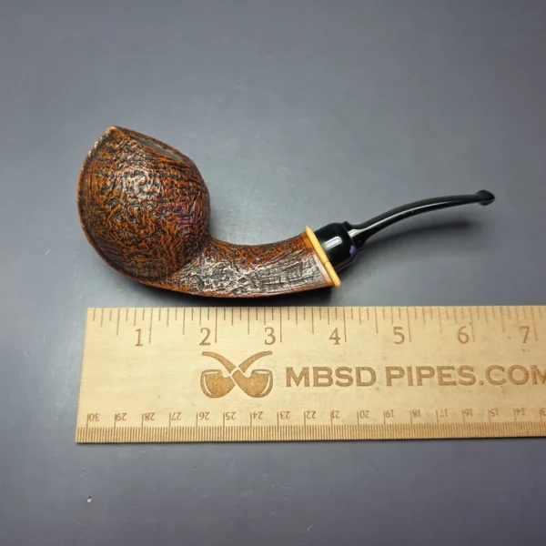 MBSD Briars Modern Masters 2 Sandblasted Blowfish w/ Boxwood Handmade Briar Pipe, New - Image 11