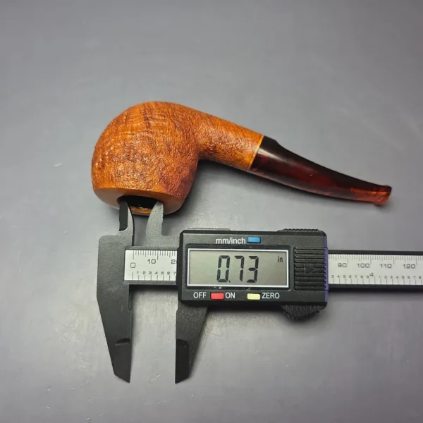 Nate Rose Partially Sandblasted "Espresso" w/ Italian Lucite Briar Pipe, New - Image 12
