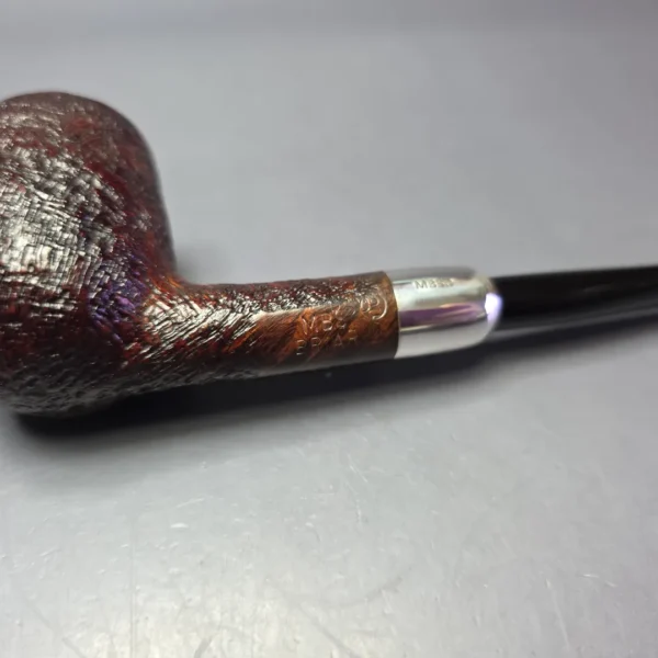 MBSD Briars Timeless Traditions 1 Sandblasted Billiard w/ Silver Handmade Briar Pipe, New - Image 8