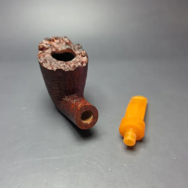 Nate Rose Sandblasted Dublin w/ Italian Lucite Handmade Briar Pipe, New - Image 13