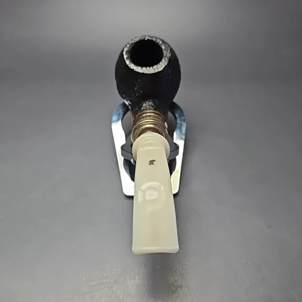 Ser Jacopo Albus et Niger C S1 Sandblasted Apple w/ Silver Estate Briar Pipe, Italian Estates - Image 6