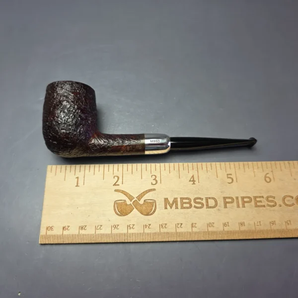 MBSD Briars Timeless Traditions 1 Sandblasted Billiard w/ Silver Handmade Briar Pipe, New - Image 9