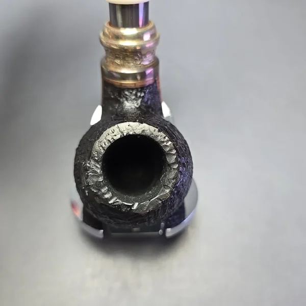 Ser Jacopo Albus et Niger C S1 Sandblasted Apple w/ Silver Estate Briar Pipe, Italian Estates - Image 7