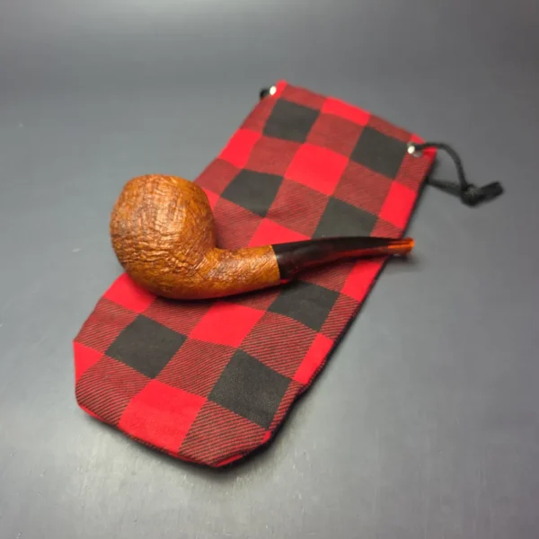 Nate Rose Partially Sandblasted "Espresso" w/ Italian Lucite Briar Pipe, New - Image 14