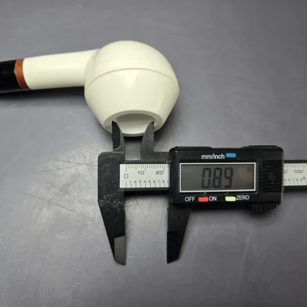 MBSD Meerschaum Deluxe Translucent Rhodesian Block Meerschaum Pipe, Briar-Mortise, 9mm - Image 10