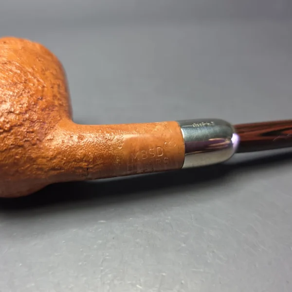 MBSD Briars Timeless Traditions 1 Sandblasted Billiard w/ Silver & Extra Stem Handmade Briar Pipe, New - Image 8