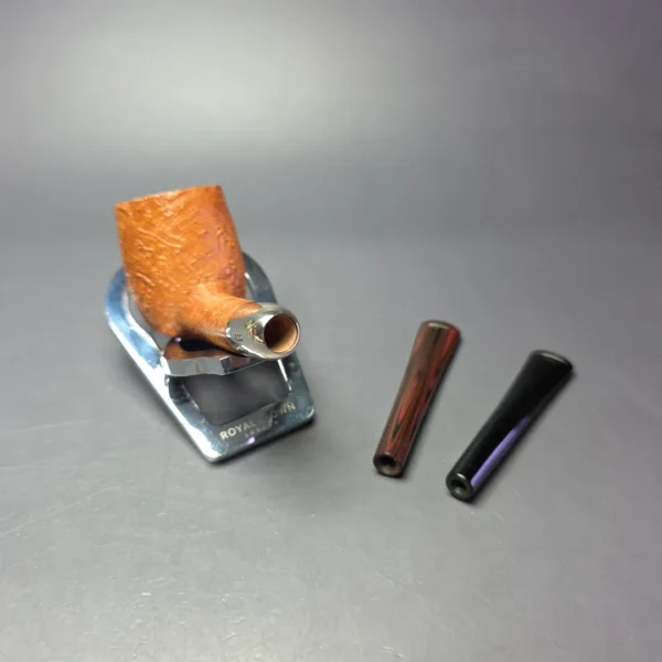 MBSD Briars Timeless Traditions 1 Sandblasted Billiard w/ Silver & Extra Stem Handmade Briar Pipe, New - Image 9