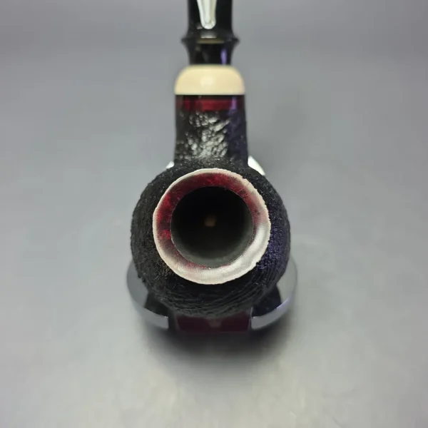 Qi Studio Partially Sandblasted Apple w/ Ivorite Estate Briar Pipe, Unsmoked - Image 6