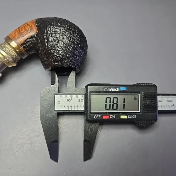 Ser Jacopo Albus et Niger C S1 Sandblasted Apple w/ Silver Estate Briar Pipe, Italian Estates - Image 11