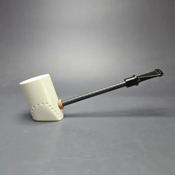 MBSD Meerschaum Deluxe Smooth Facet Poker Block Meerschaum Pipe, New - Image 3