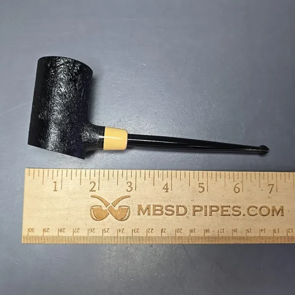 MBSD Briars "Re-Don" Sandblasted Poker w/ Boxwood, Briar Pipe, New - Image 7